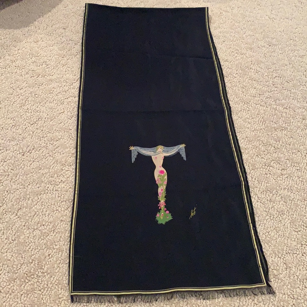 Vintage Erte Silk Scarf